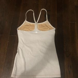 lululemon power y tank top white-ish/grey